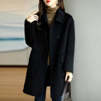 Lucy - Women’s Wool Blend Double-Breasted Coat 2