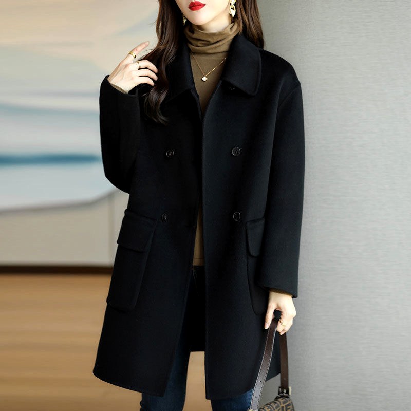 Lucy - Women’s Wool Blend Double-Breasted Coat 2
