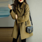 Lucy - Women’s Wool Blend Double-Breasted Coat 3