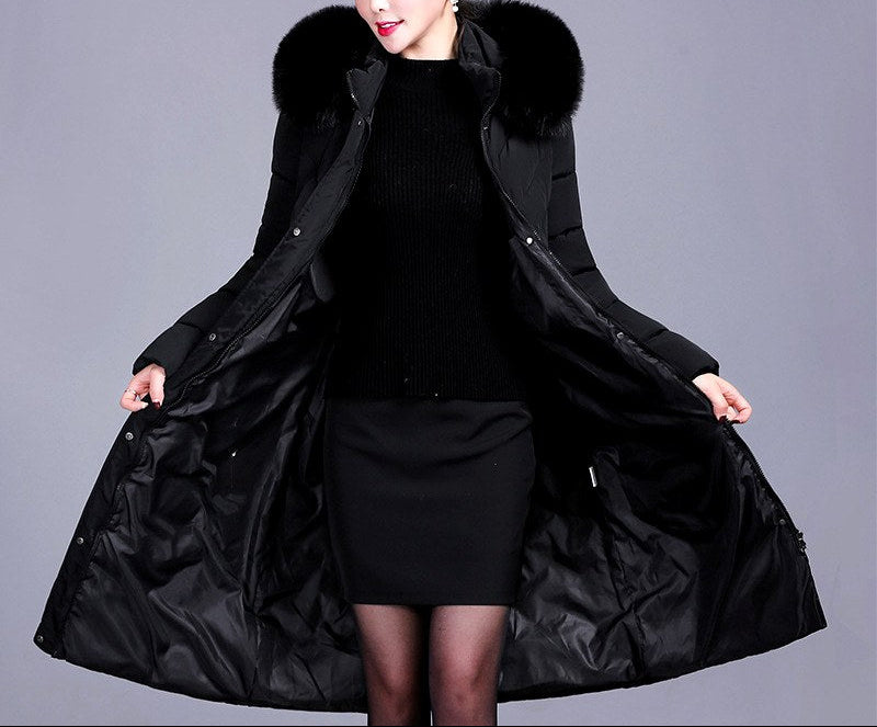 Lyanna - Women’s Fur Collar Padded Coat 7
