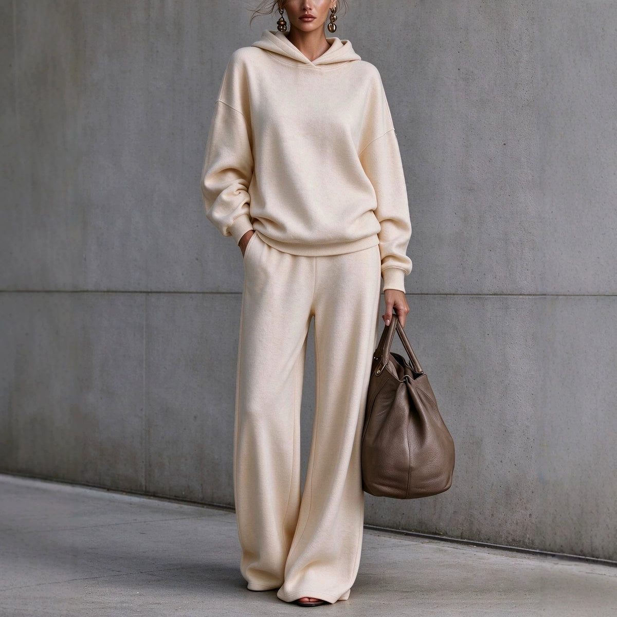 Lyra - Women's Oversized Hoodie and Wide Leg Pants Set 2
