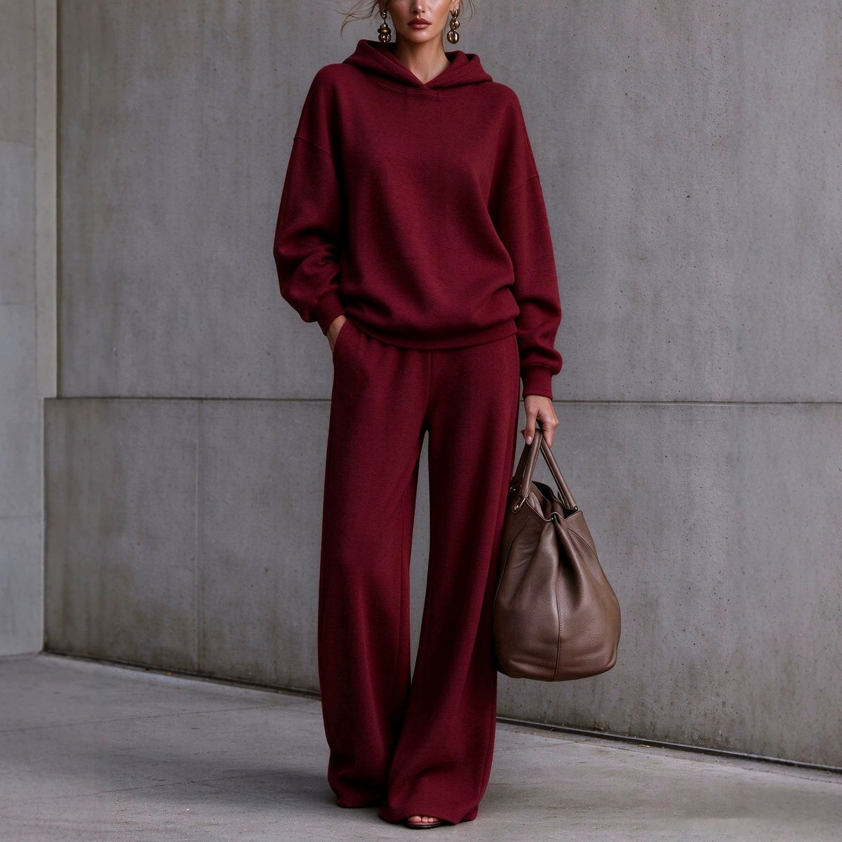 Lyra - Women's Oversized Hoodie and Wide Leg Pants Set 3