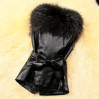 Macey - Women's Faux Fur Trimmed Sleeveless Vest 6