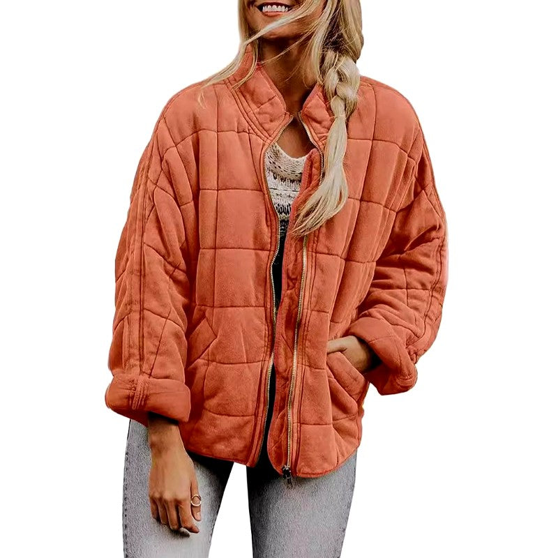 Maddie – Women’s Quilted Stand Collar Jacket 2