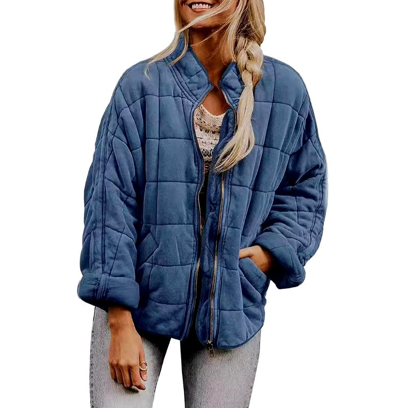 Maddie – Women’s Quilted Stand Collar Jacket 3