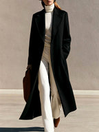 Madelynn – Women’s Classic Lapel Long Coat 2