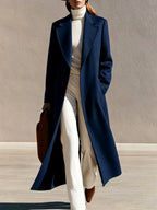 Madelynn – Women’s Classic Lapel Long Coat 4