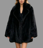 Maggie - Women's Faux Fur Oversized Collar Coat