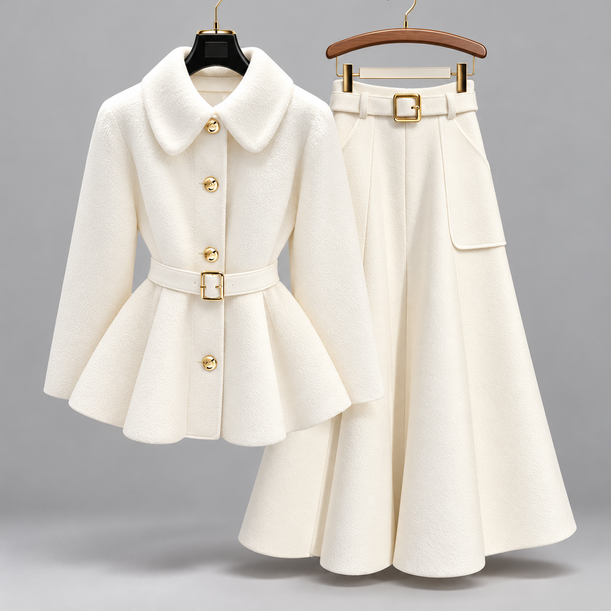 Mara - Women’s Tailored Peplum Jacket with Flared Skirt