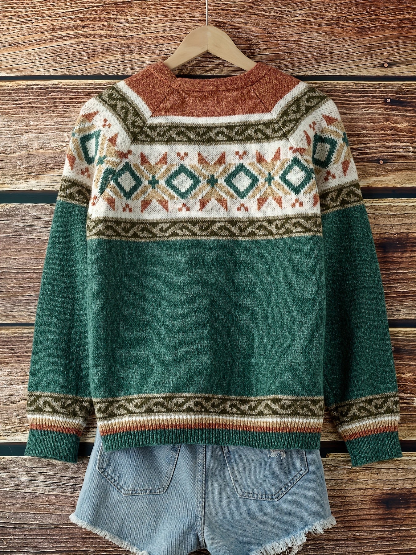 Marcella - Women's Color-Block Button-Front Cardigan