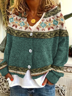 Marcella - Women's Color-Block Button-Front Cardigan