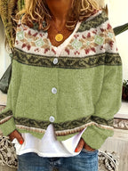 Marcella - Women's Color-Block Button-Front Cardigan