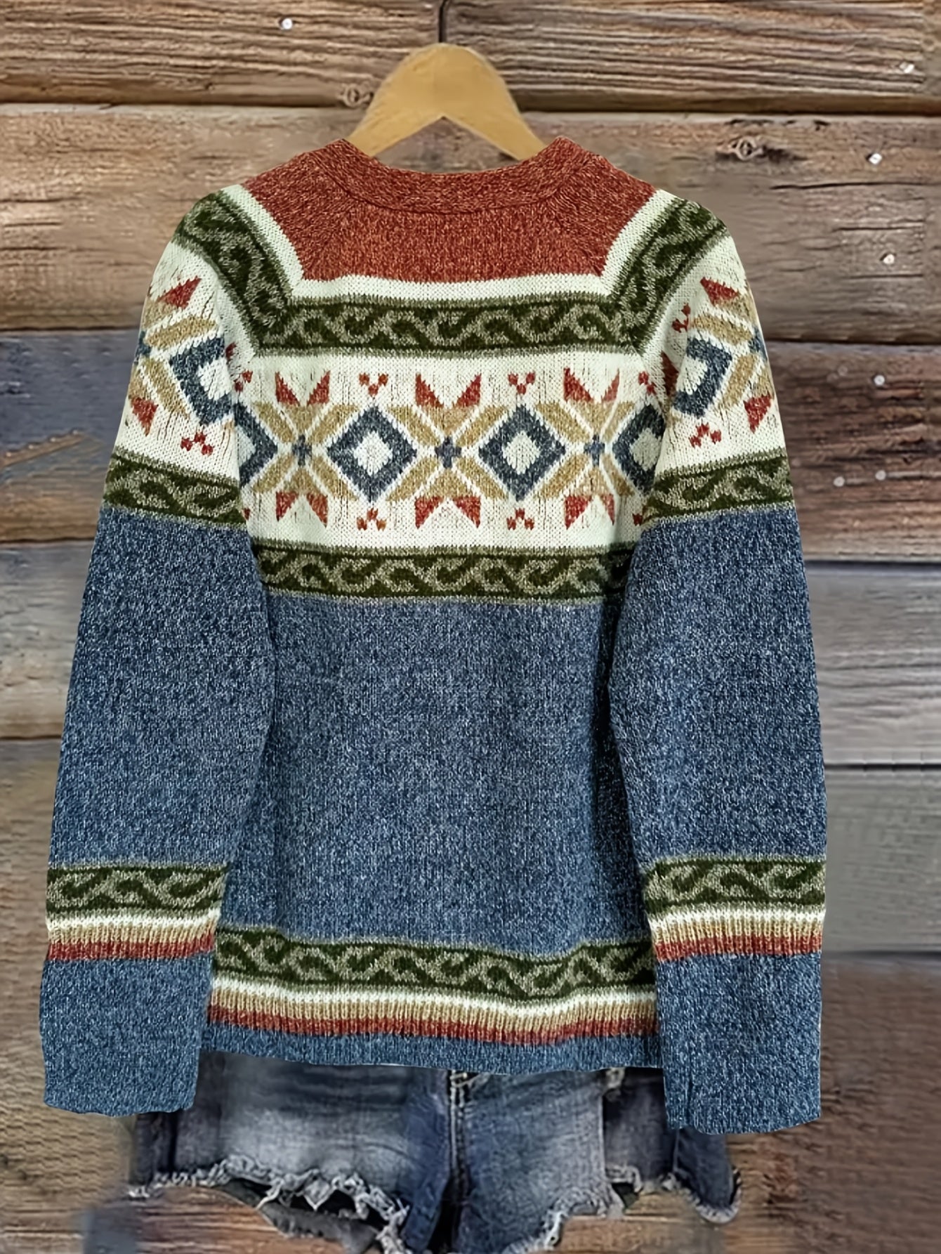 Marcella - Women's Color-Block Button-Front Cardigan