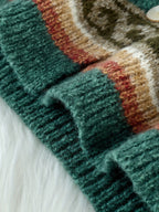 Marcella - Women's Color-Block Button-Front Cardigan