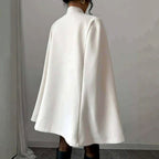 Margaret - Women's Stand Collar Knot Button Cape 5