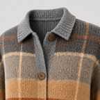 Margot - Women's Button-Front Colorblock Knit Sweater