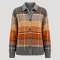 Margot - Women's Button-Front Colorblock Knit Sweater
