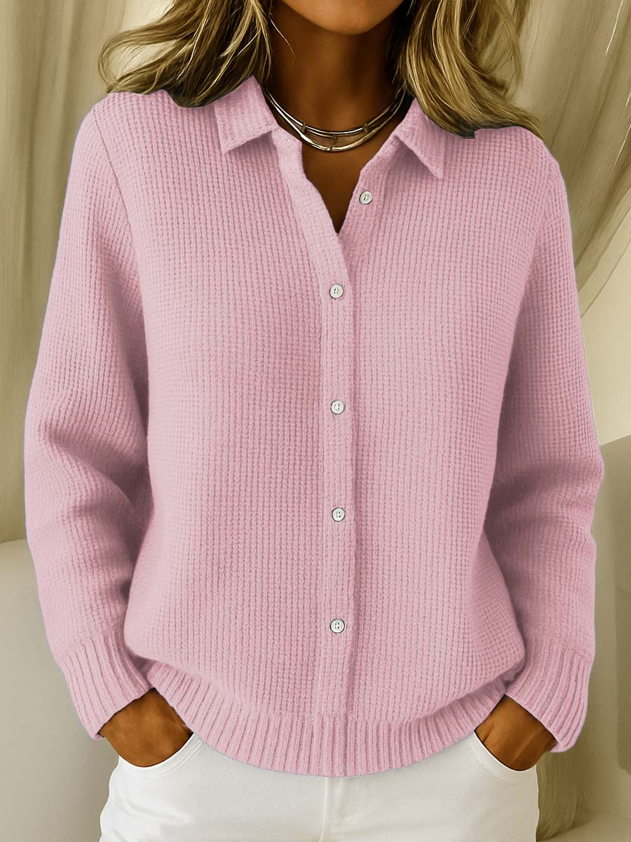 Marguerita - Women's Button-Front Ribbed Cardigan