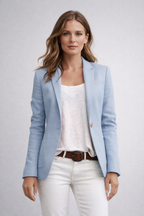 Marguerite - Women's Notched-Lapel Single-Button Blazer