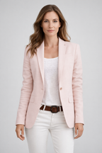 Marguerite - Women's Notched-Lapel Single-Button Blazer