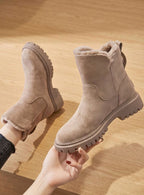 Marguerite - Women's Shearling-Lined Suede Ankle Boots