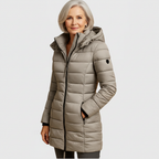 Maricris - Women's Quilted Puffer Coat with Zip Closure