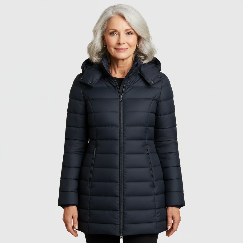 Maricris - Women's Quilted Puffer Coat with Zip Closure