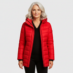 Maricris - Women's Quilted Puffer Coat with Zip Closure