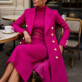 Marjorie - Women's Tailored Longline Double-Breasted Coat 1