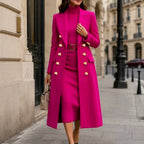 Marjorie - Women's Tailored Longline Double-Breasted Coat 2