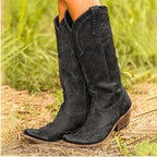 Marlena - Women's Studded Suede Knee-High Boots