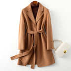 Marlene - Women’s Single-Button Coat with Self-Tie Belt 4