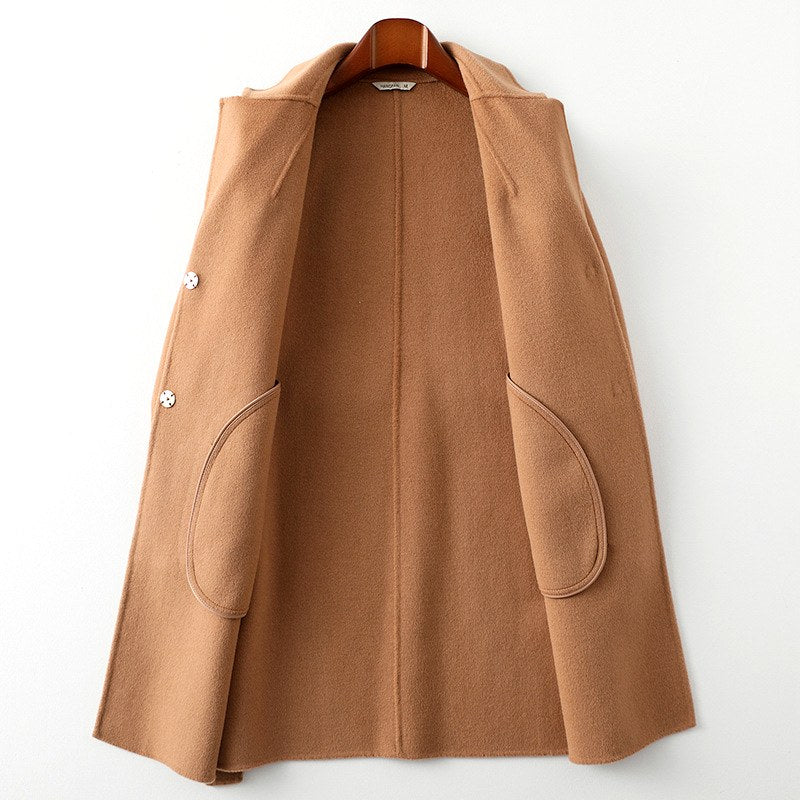 Marlene - Women’s Single-Button Coat with Self-Tie Belt 5
