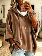 Marlowe – Women's Relaxed Hooded Poncho Sweatshirt 1