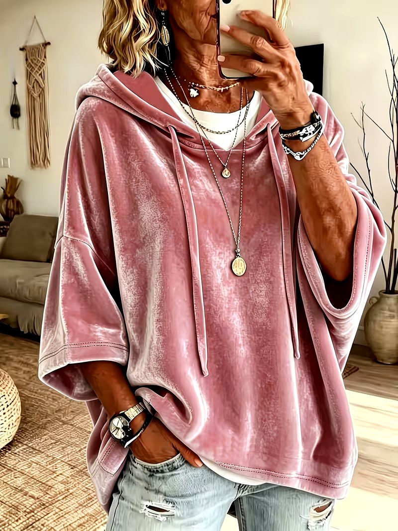 Marlowe – Women's Relaxed Hooded Poncho Sweatshirt 2