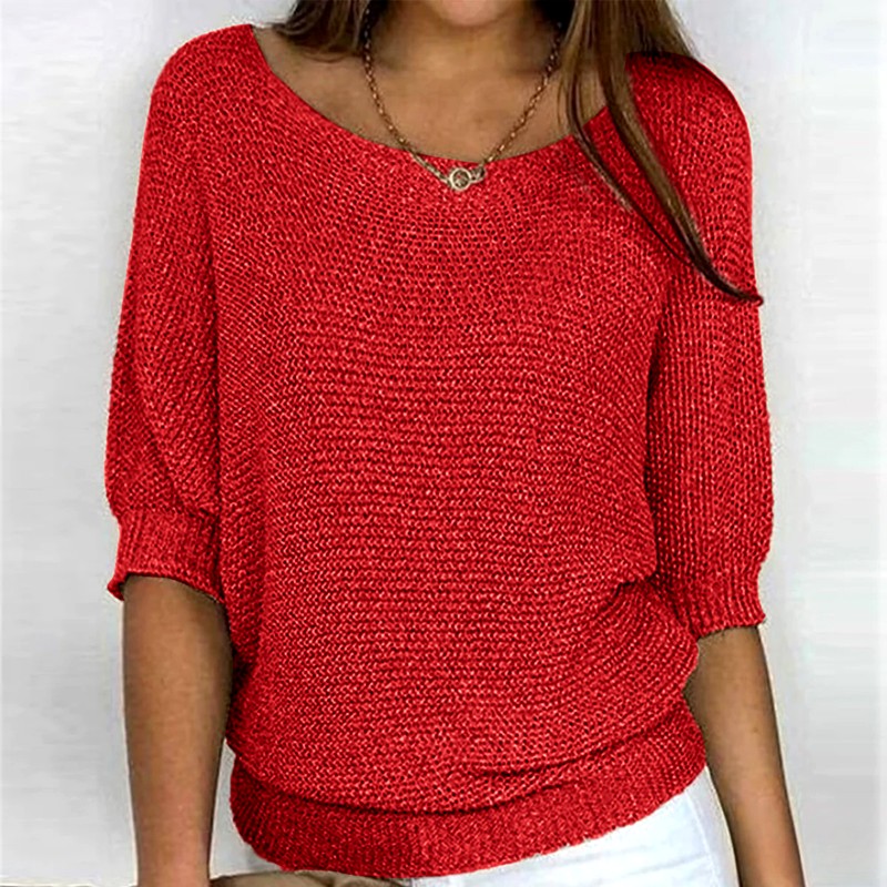 Matilda - Women's Scoop Neck Relaxed Sweater