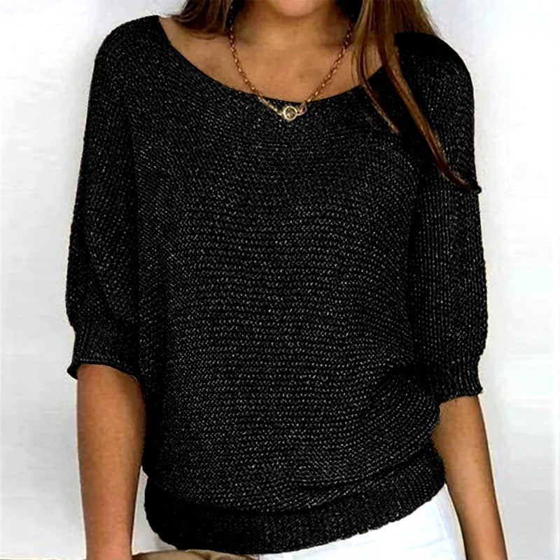 Matilda - Women's Scoop Neck Relaxed Sweater