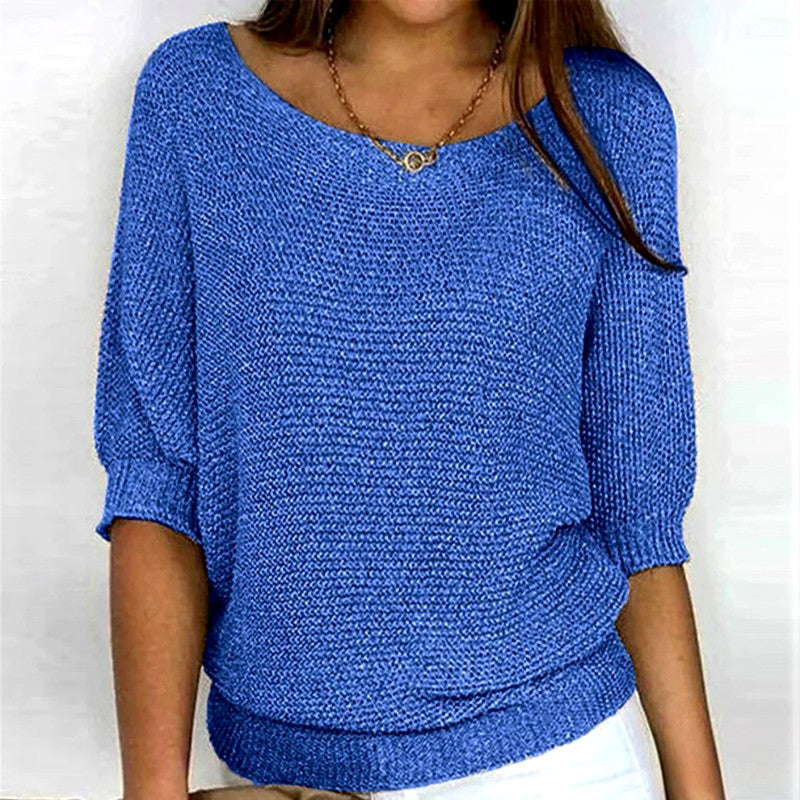 Matilda - Women's Scoop Neck Relaxed Sweater
