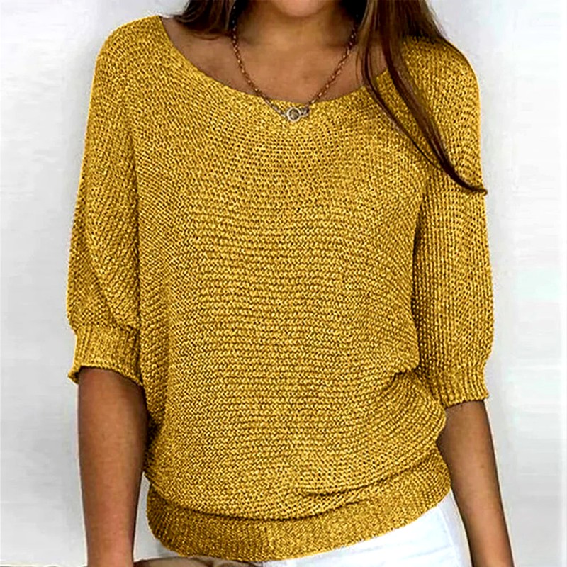 Matilda - Women's Scoop Neck Relaxed Sweater