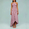 Maxine - Women’s One-Shoulder Ruched High-Low Evening Dres 1