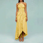 Maxine - Women’s One-Shoulder Ruched High-Low Evening Dres 2
