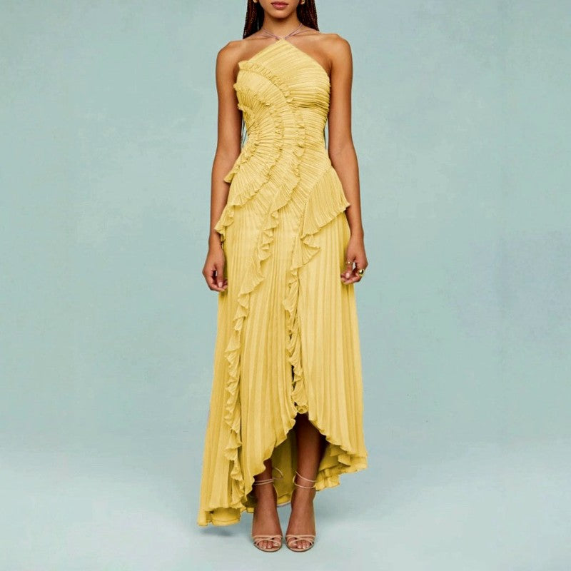 Maxine - Women’s One-Shoulder Ruched High-Low Evening Dres 2
