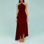 Maxine - Women’s One-Shoulder Ruched High-Low Evening Dres 3