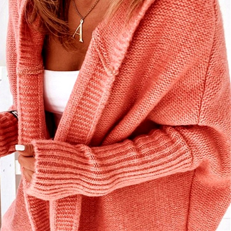 Megan - Women's Longline Ribbed-Trim Knit Cardigan 11