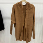 Megan - Women's Longline Ribbed-Trim Knit Cardigan 12