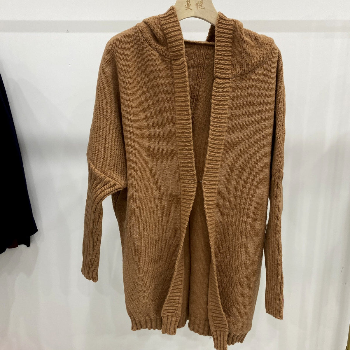 Megan - Women's Longline Ribbed-Trim Knit Cardigan 12