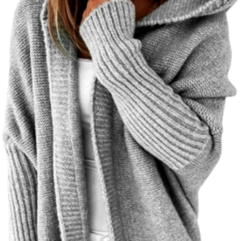 Megan - Women's Longline Ribbed-Trim Knit Cardigan 5