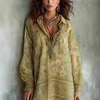 Melanie - Women's Paisley Long Sleeve Mini Dress 2