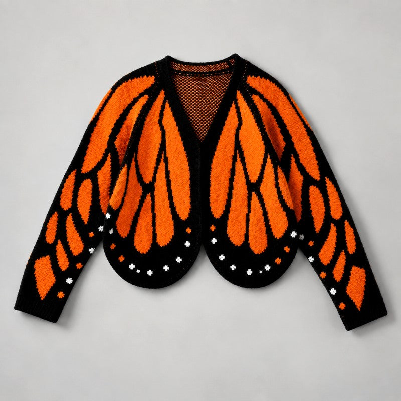 Monroe – Women’s Butterfly Wing Pattern Knit Cardigan 2