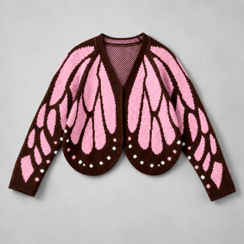 Monroe – Women’s Butterfly Wing Pattern Knit Cardigan 3